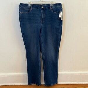 New Talbots Flawless High Waist Straight Leg Jeans, Plus Size 18W, Women’s Denim